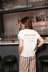 Zusss T-shirt  met opgerolde mouw ,,love note,,