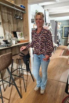 C&amp;S Talia blouse  cassis/pompoen