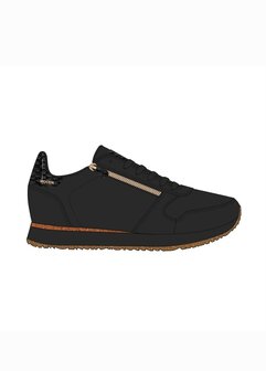  Woden Ydun suede Zwart rits