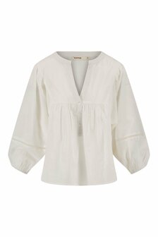 Zusss katoenen voile blouse offwhite