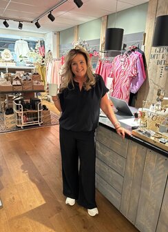 &amp;CO Nola Blouse V hals black