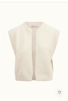 Zusss Gilet in fluffy garen off white