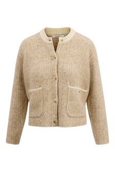 Zusss  jacquard vest met visgraat structuur