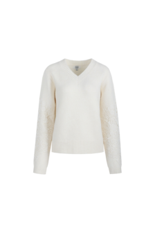 C&amp;S Katja Knit pullover wol white
