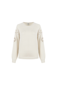 C&amp;S Anouk Knit Pullover wol white