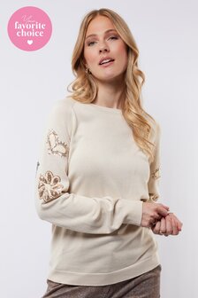 C&amp;S Anouk Knit Pullover wol white