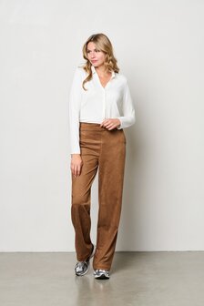 &amp;CO Hazel Broek suedine caramel