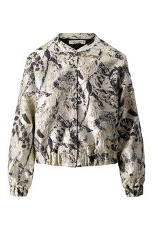 Zusss Jacquard glans jasje beige/goud