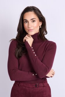 C&amp;S Kalisse knit pullover bordeaux