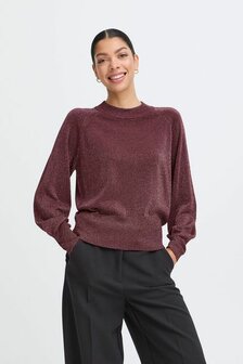 B.Young  Mobbe jumper rose met subtiele glitter