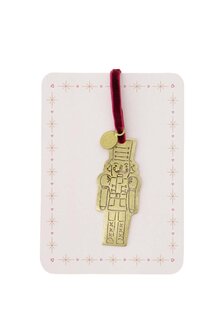 Zusss Kersthanger metaal notenkraker goudkleur