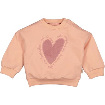 Bess Sweater Heart powder pink