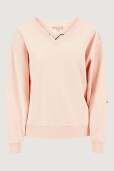 Zusss V hals sweater met tekst 