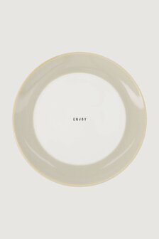 Zusss  Ontbijtbordje enjoy wit/zand