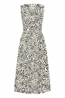 B.Young Button dress  Wit/Zwart
