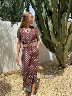 Bindi Rosa dress  dotty brown