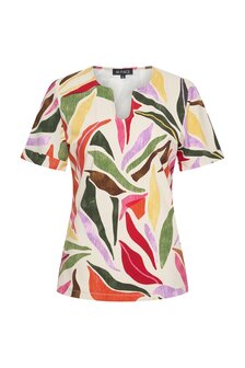 Mi piace Top Caftan neck summer leaf