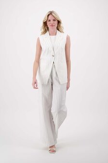 Zusss Pinstripe  broek soft kit/zwart