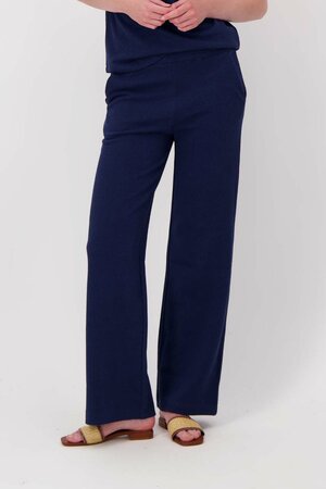 Zusss structuur broek navy