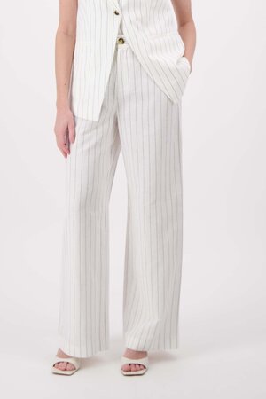 Zusss Pinstripe  broek soft kit/zwart