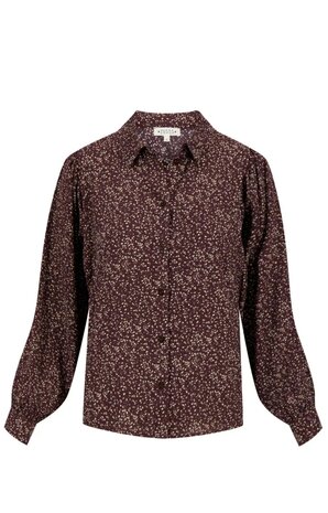 Zusss blouse print chocoladebruin