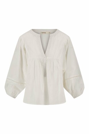 Zusss katoenen voile blouse offwhite