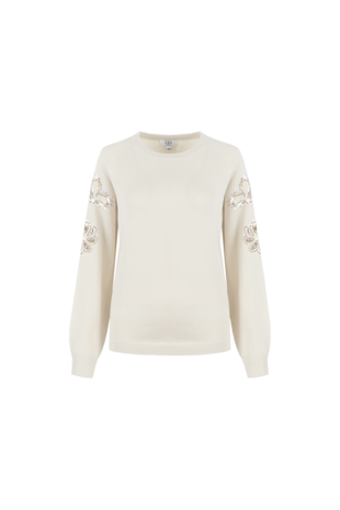 C&S Anouk Knit Pullover wol white