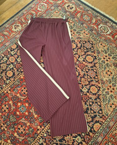 Broek  streep bordeaux