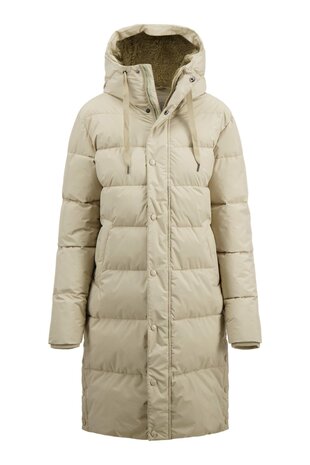 Zusss lange bubblecoat met teddy details  kit
