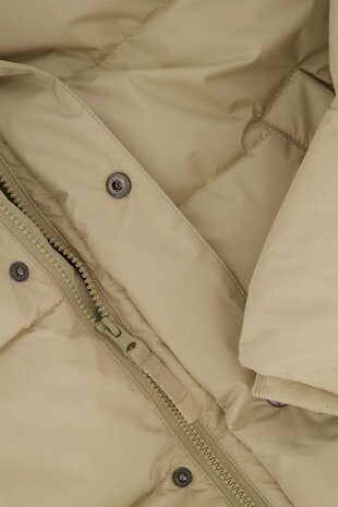 Zusss lange bubblecoat met teddy details  kit