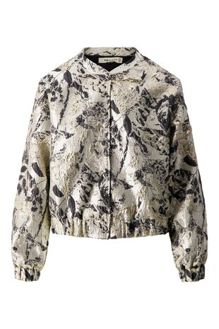 Zusss Jacquard glans jasje beige/goud