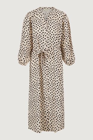 Zusss Jurk met stippen print korte mouw