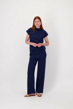 Zusss structuur broek navy