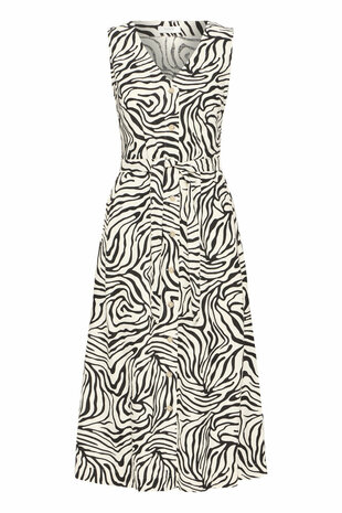 B.Young Button dress  Wit/Zwart
