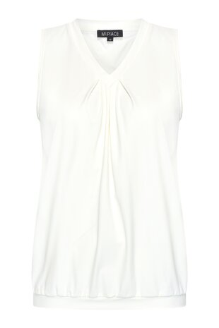 Mi piace Top v -neck  linnen structure print