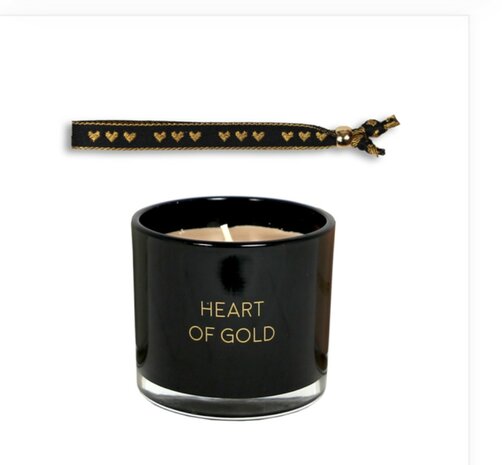My flame  kaars met armband  heart of gold
