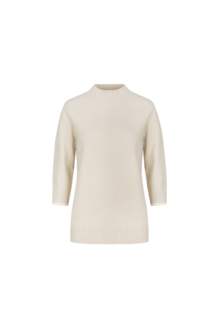 C&amp;S Astrid knit pullover  sand /wool white