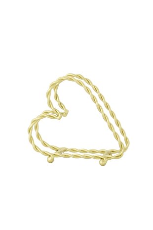Zusss servetten houder hart shape gold
