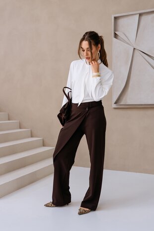 &amp;CO Gabriella pants dark chocolate