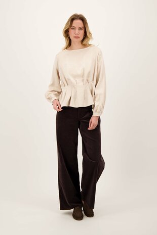 Zusss Voile top pleats nude 