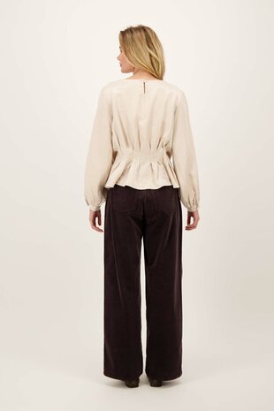 Zusss Voile top pleats nude 