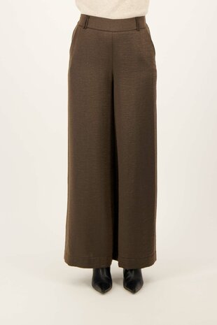 Zusss Satin glam trouser  champagne gold