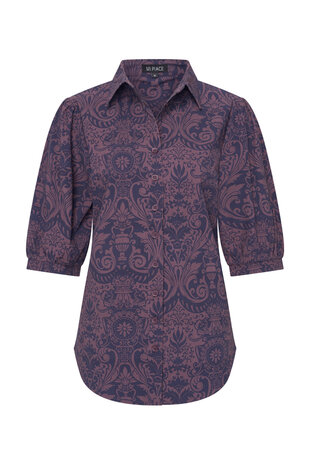 Mi Piace Blouse Puff sleeves baroque print