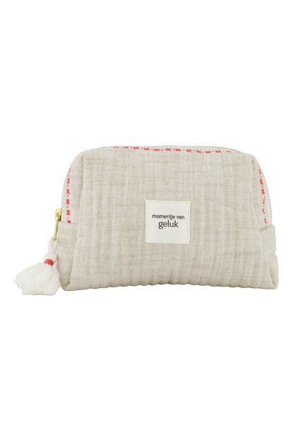 Zusss toilettas momentje van geluk off white/rood