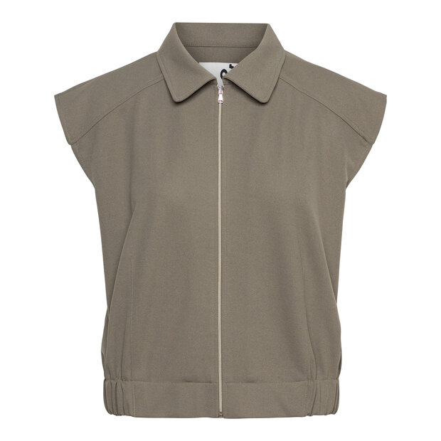 &amp;CO Gwen ongevoerd gilet Khaki