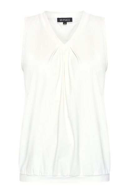 Mi piace Top v -neck  linnen structure print