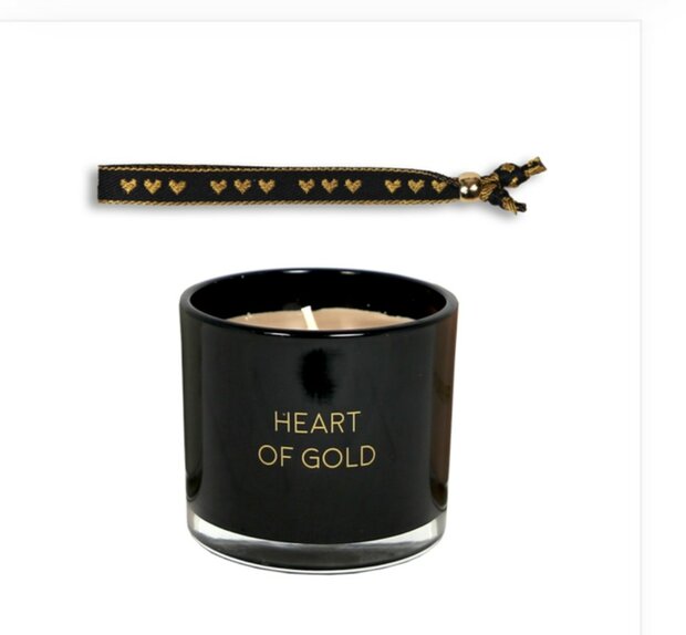 My flame  kaars met armband  heart of gold