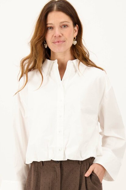 Zusss Balloon blouse long sleeve offwhite