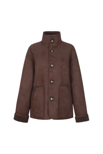 C&amp;S Omara coat mocha brown