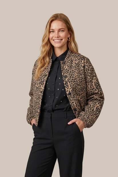 C&amp;S Odilia coat  black/mocha brown